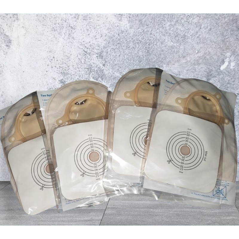 Colostomy bag Reusable two way systqem colostomy bag set with wafer