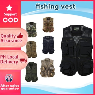 Fishing Photography Vest Summer Multi Pockets Mesh Jackets Quick