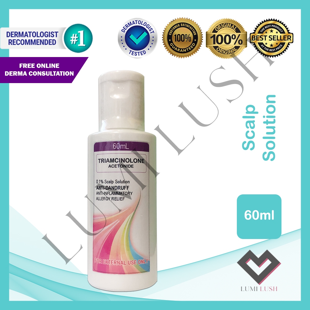 Triamcinolone Acetonide 0.1 Scalp Solution 60ml AntiDandruff Anti