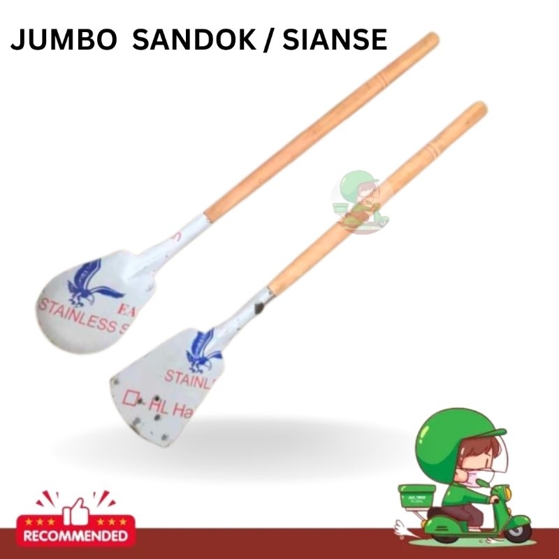 Stainless Big Sandok Sianse Wooden Handle Heavy Duty | Shopee Philippines