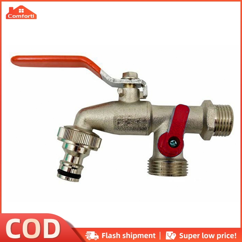 Faucet Brass 1/2'' Threaded Connection, Dual Outlet Spout ...