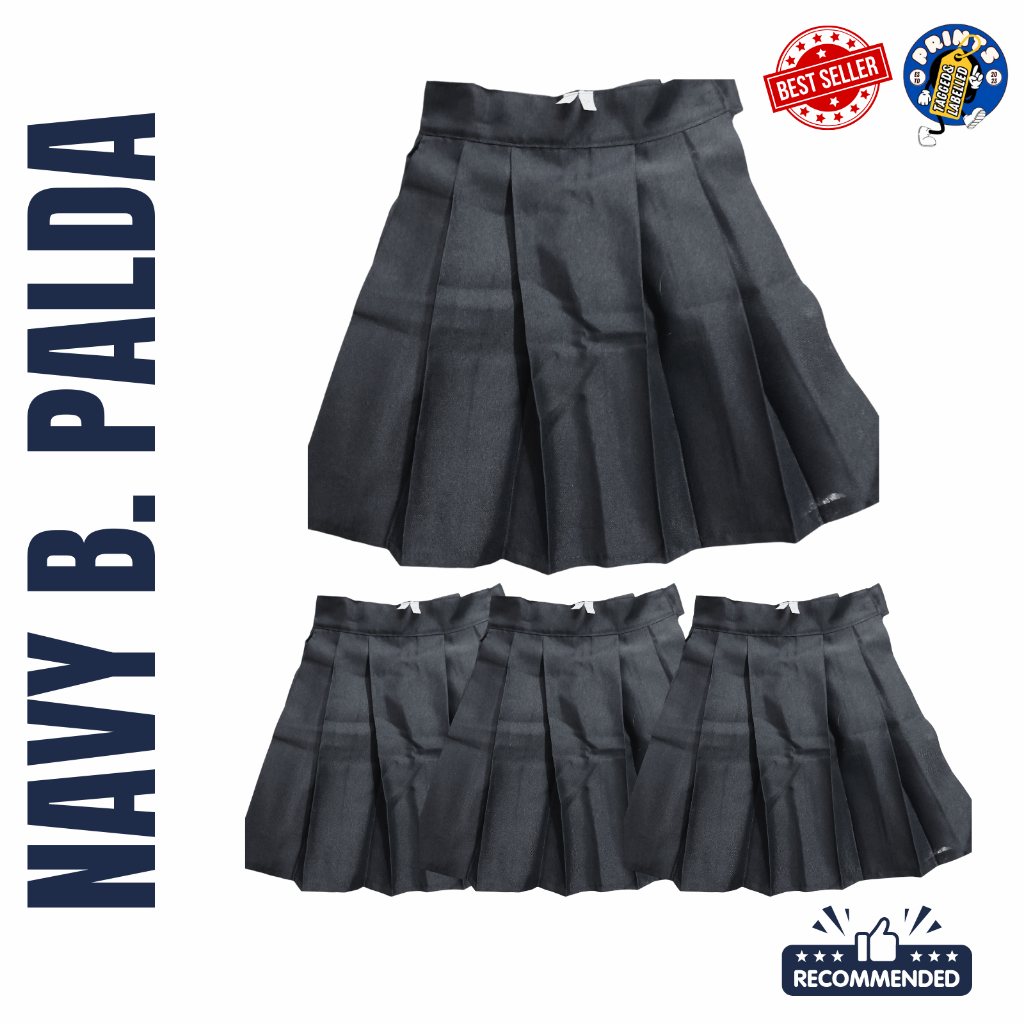 Navy Blue Skirt Uniform Palda | Shopee Philippines