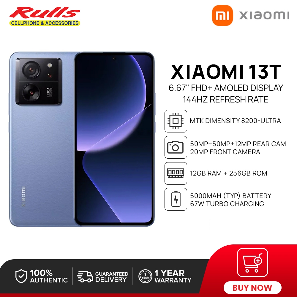 Xiaomi 13T Smartphone 12GB+256GB 6.67" FHD+ AMOLED DotDisplay