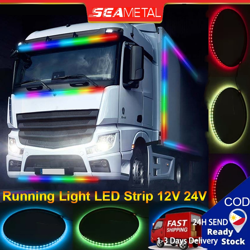 SEAMETAL Running Light LED Strip 12V 24V Warning Streamer Indicator Ambient Lamp for Truck Car