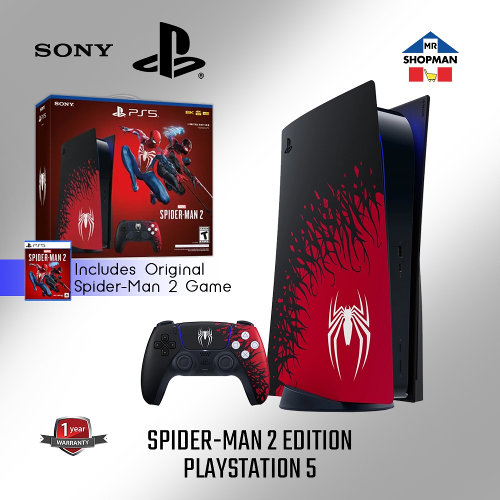 Sony PlayStation 5 SpiderMan 2 Limited Edition Disc Edition Gaming ...