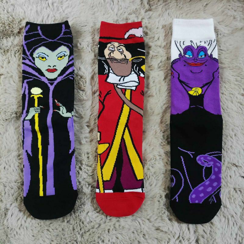 Disney Villains Socks + Ursula, Little Mermaid, Maleficent, Captain