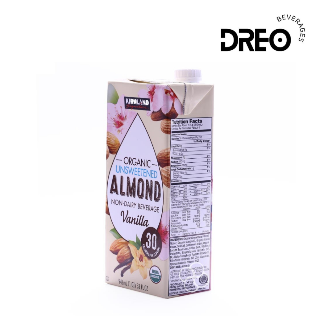 Kirkland Signature Organic Unsweetened Almond Vanilla NonDairy