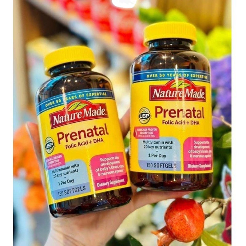 Nature Made Prenatal with Folic Acid + DHA, Prenatal Vitamin and