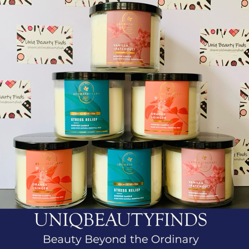 Bath and Body Works Aromatherapy 3Wick Candle Shopee Philippines