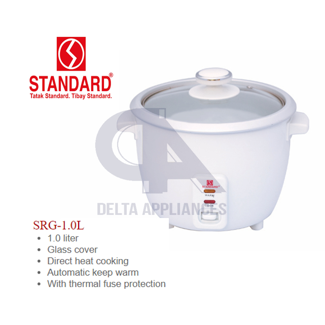 Standard Rice Cooker Glass Lid 1.0L 5 Cups Original 1 Year Warranty SRG 1.0L Shopee Philippines