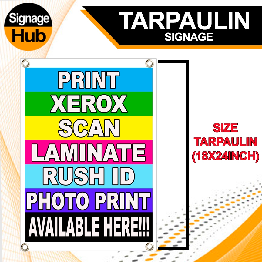 Print xerox scan laminate rush id photo print tarpaulin signage
