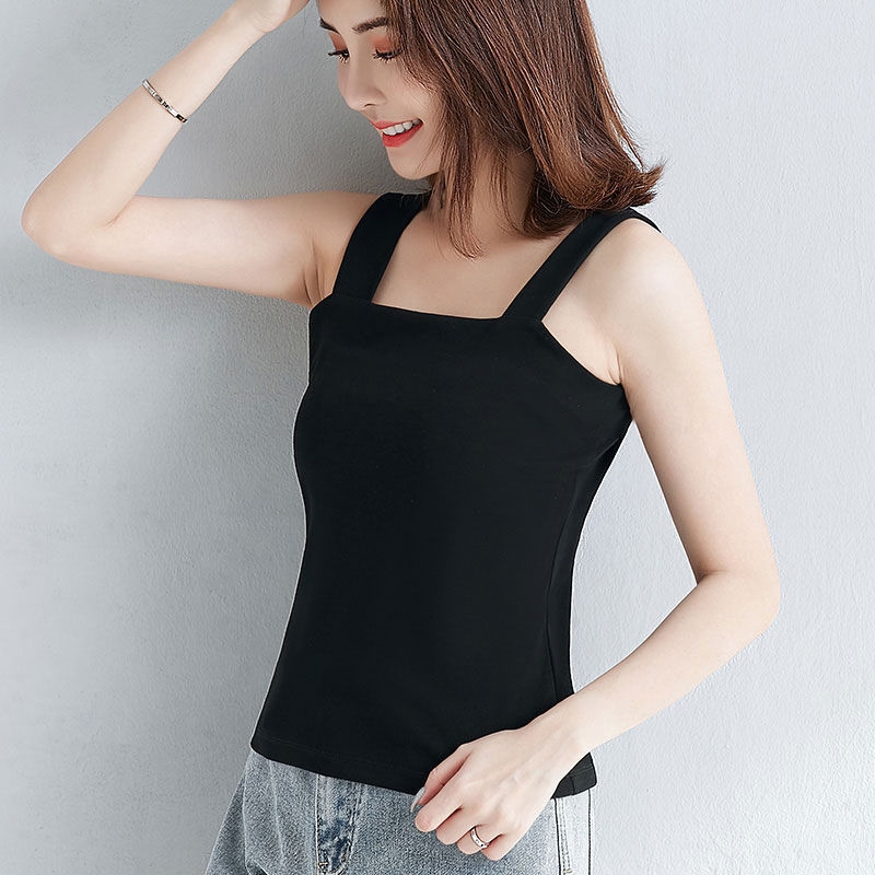 Spaghetti Strap Sando Tank Tops Sexy Tops Black And White Free Size Shopee Philippines 5565