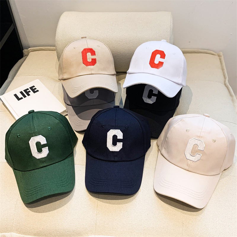Night Cap Big C Cap Fahion OOTD Cotton Baseball Caps Korean caps Unisex