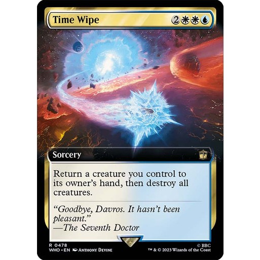 Time Wipe Rare Doctor Who Magic the Gathering Trading Card Game ...