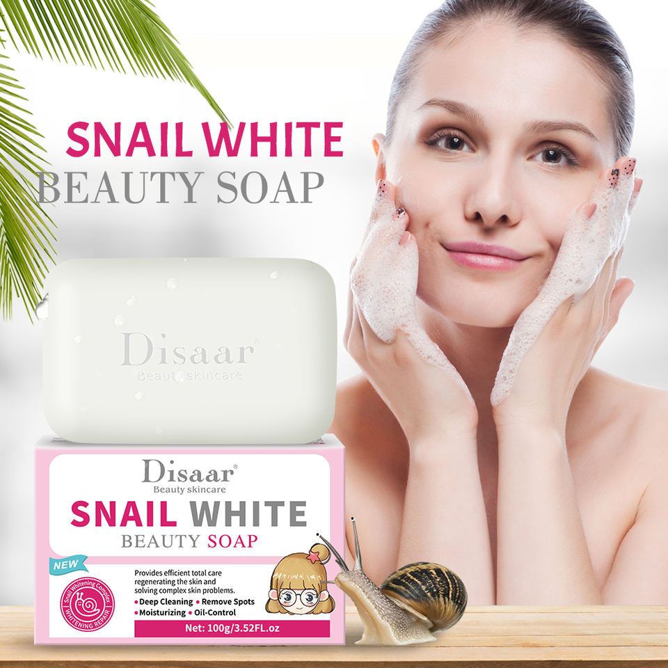 DISAAR Snail White Soap Triple Action Whitening Bath Soap Intensive