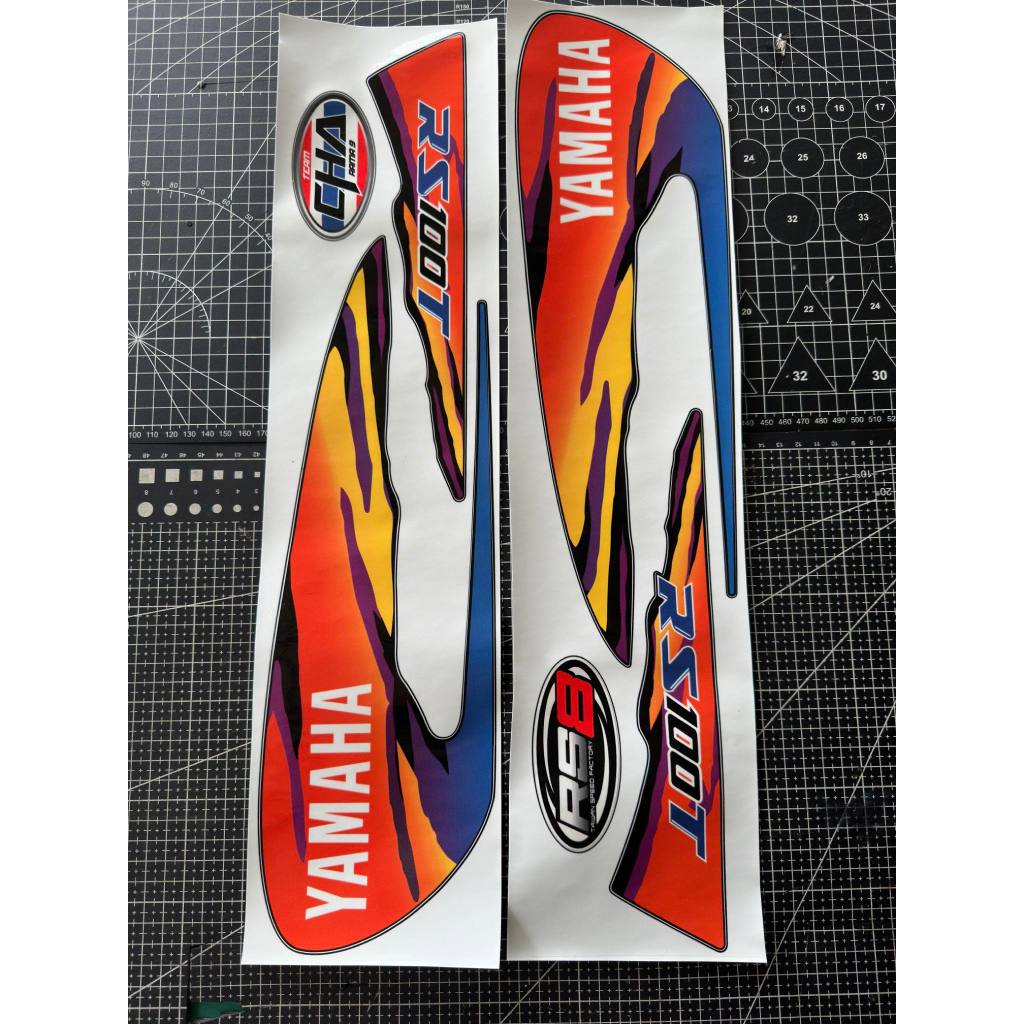 YAMAHA Decals ~ RS100T : Customized Motorcycle Decals, Laminated, NO ...