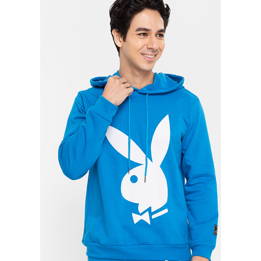 Playboy Men s 70th Collection Bunny Head Logo Hoodie Shopee Philippines