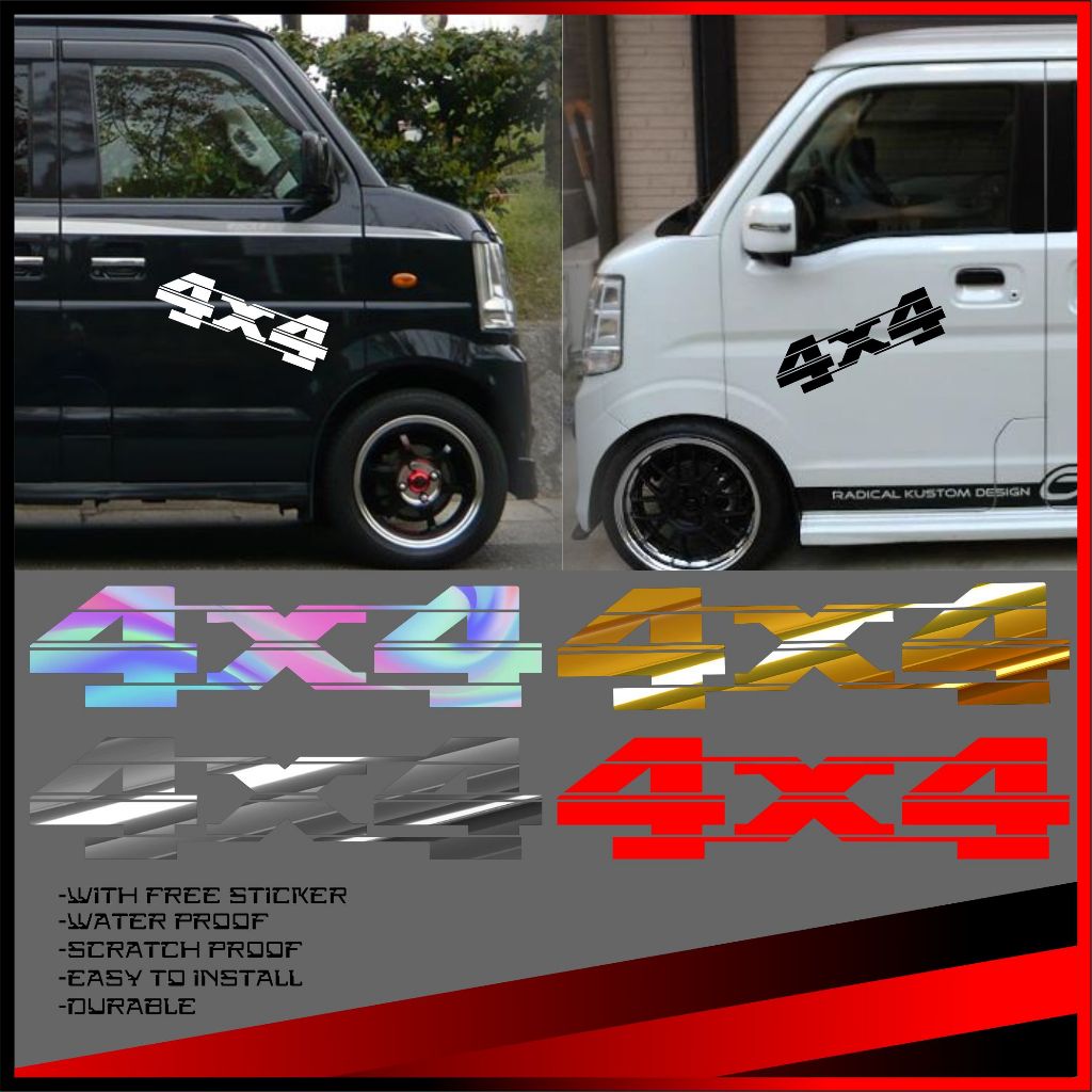 4x4 Multicab Car door sticker decals, cut-out durable & high quality ...