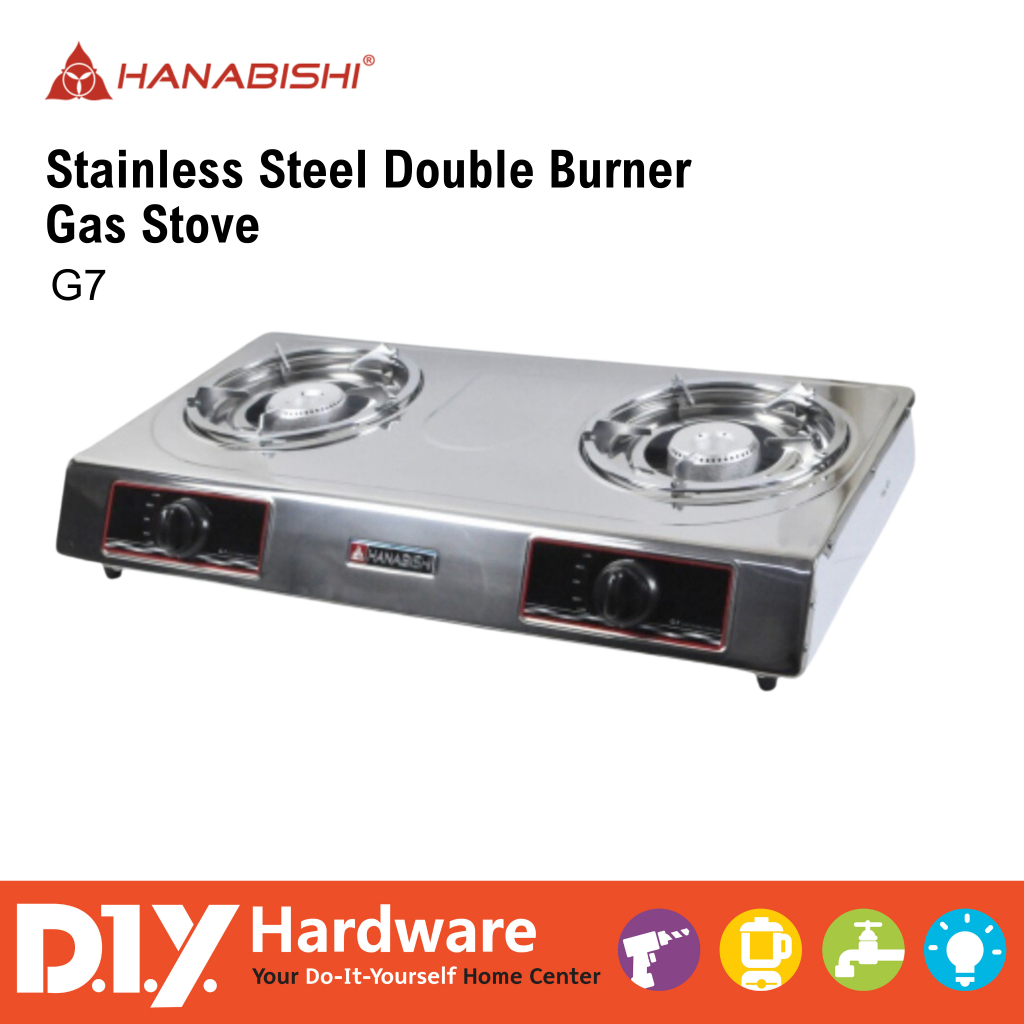 Hanabishi Stainless Steel Double Burner Gas Stove G7 DIYH ONLINE