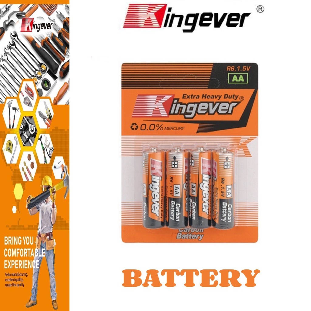 Kingever Extra Heavy Duty Battery 1 BOX Double A Battery Triple A