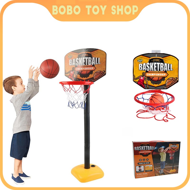 Mini basketball ring with ball and pump basketball hoop for kids