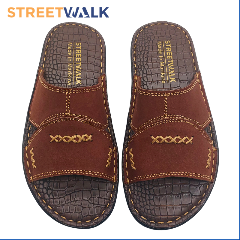 StreetWalk Marikina Sandals for Men Tahi Leather Slippers for Men Balat ...