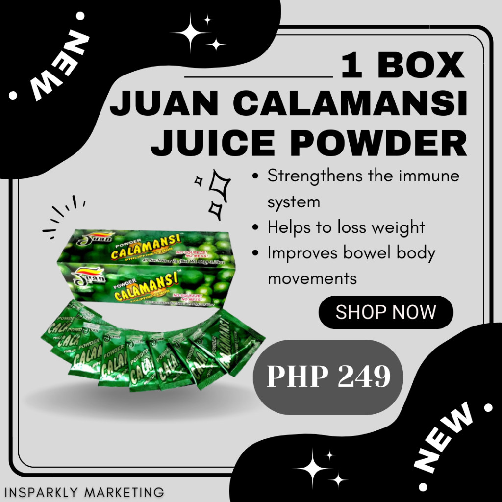 1 BOX JUAN CALAMANSI JUICE POWDER 48pcs Authentic Philippine Lemon