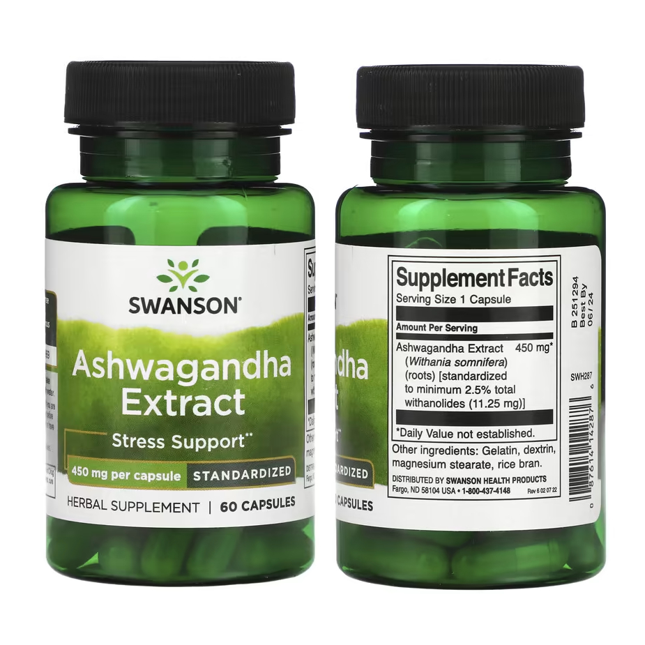 ORIGINAL Swanson, Full Spectrum Ashwagandha, 450 mg, 100 Capsules ...