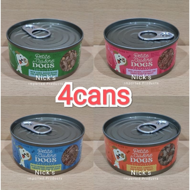 4 Cans Petite Cuisine Special Wet Dog Food non GMO Grain free