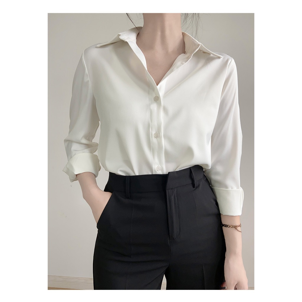 Women's Corporate Blouse Long Sleeve 3/4 Sleeves Short Sleeves Fits ...