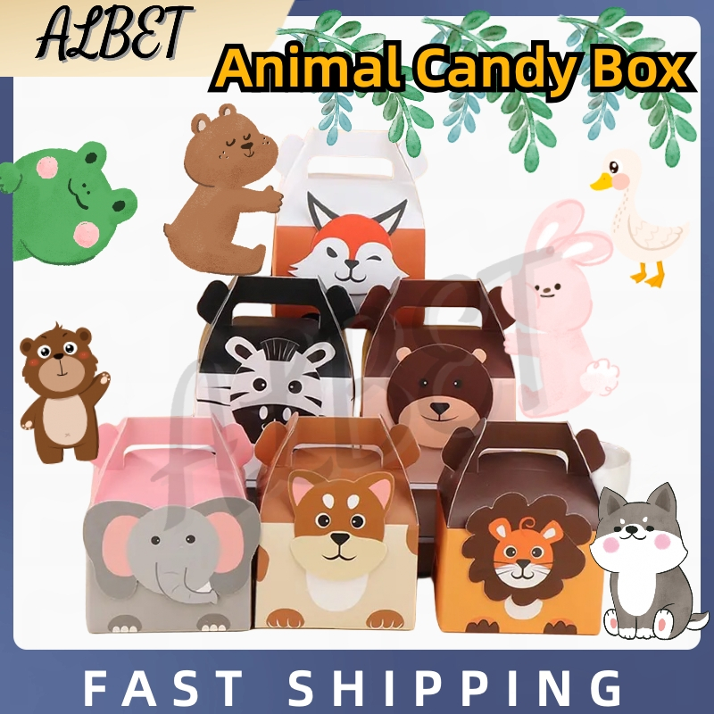 (30PCS/6PCS) Jungle Safari Loot Box Favor Souvenir Giveaway Loot Bags Candy Biscuit Box Gift Box