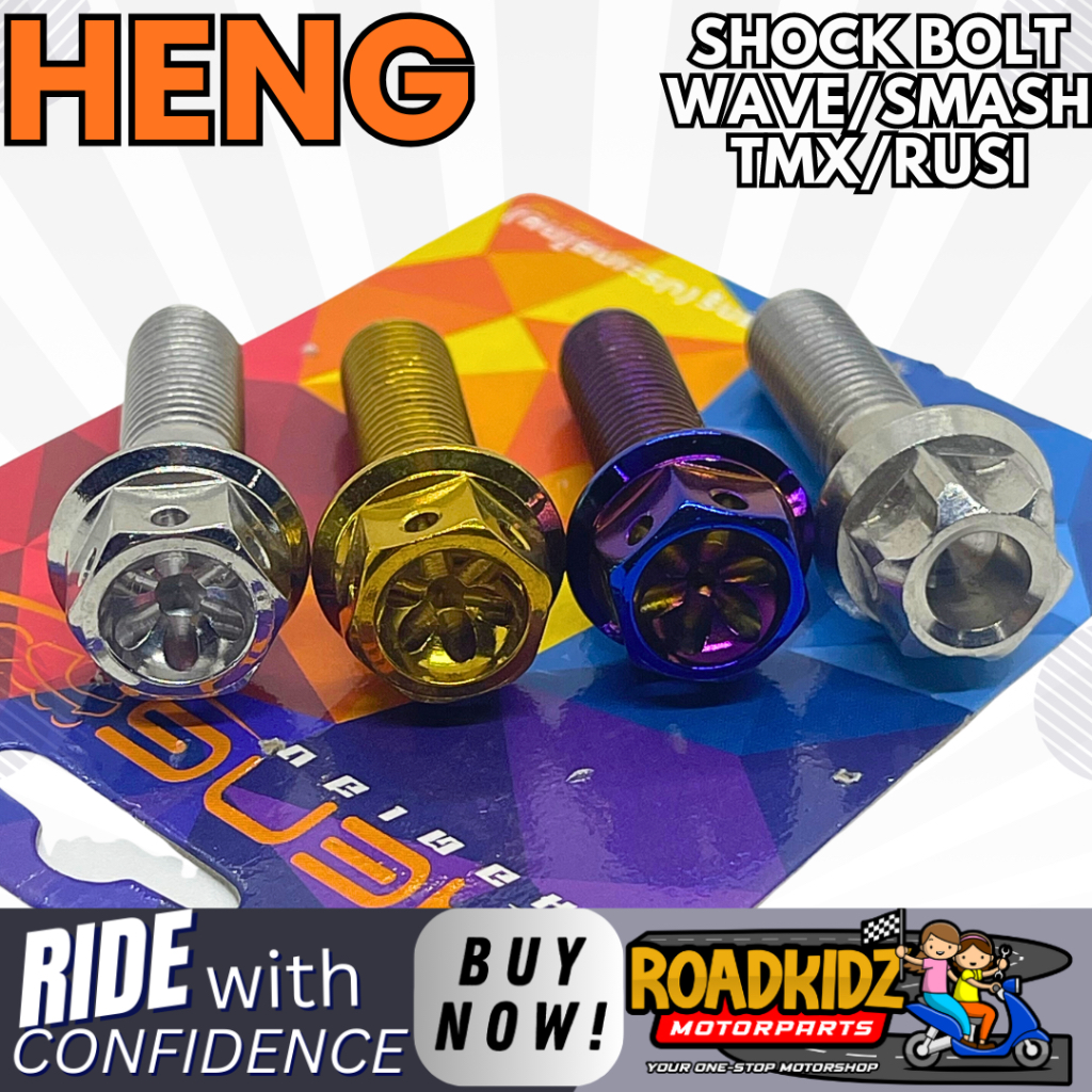 HENG REAR SHOCK BOLTS WAVE/SMASH/TMX/RUSI 1 PC (PER PIECE) 10x35 ...