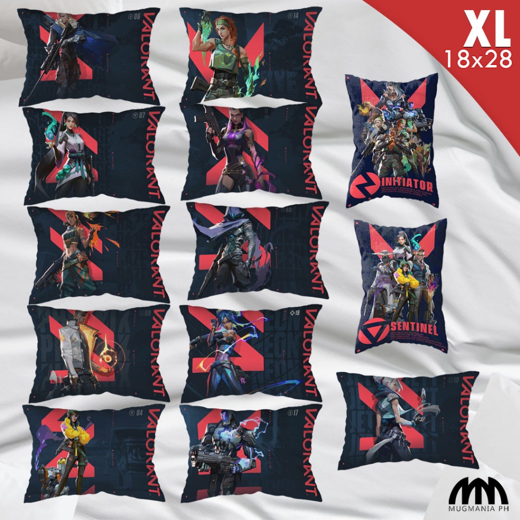 VALORANT XL Pillows Biggest Size Valorant Agents Pillow V1 18x28 inches Shopee Philippines