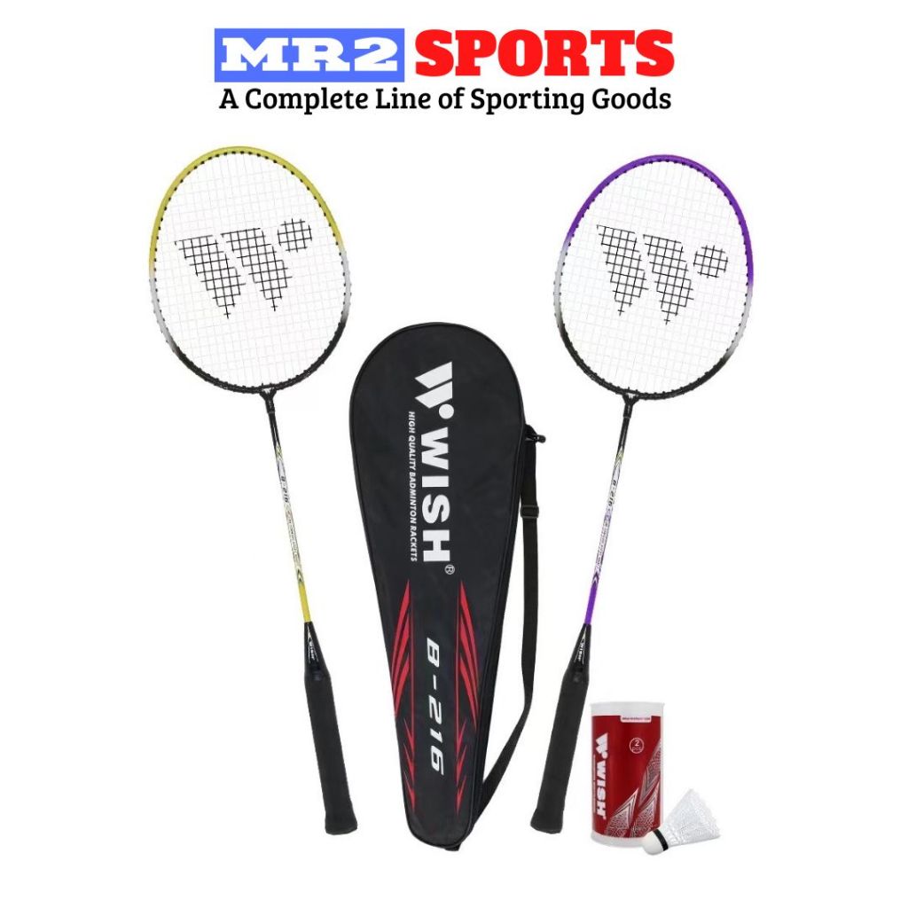 Badminton Racket Wish B216 Badminton Racket Set (2 Pcs Rackets with 2