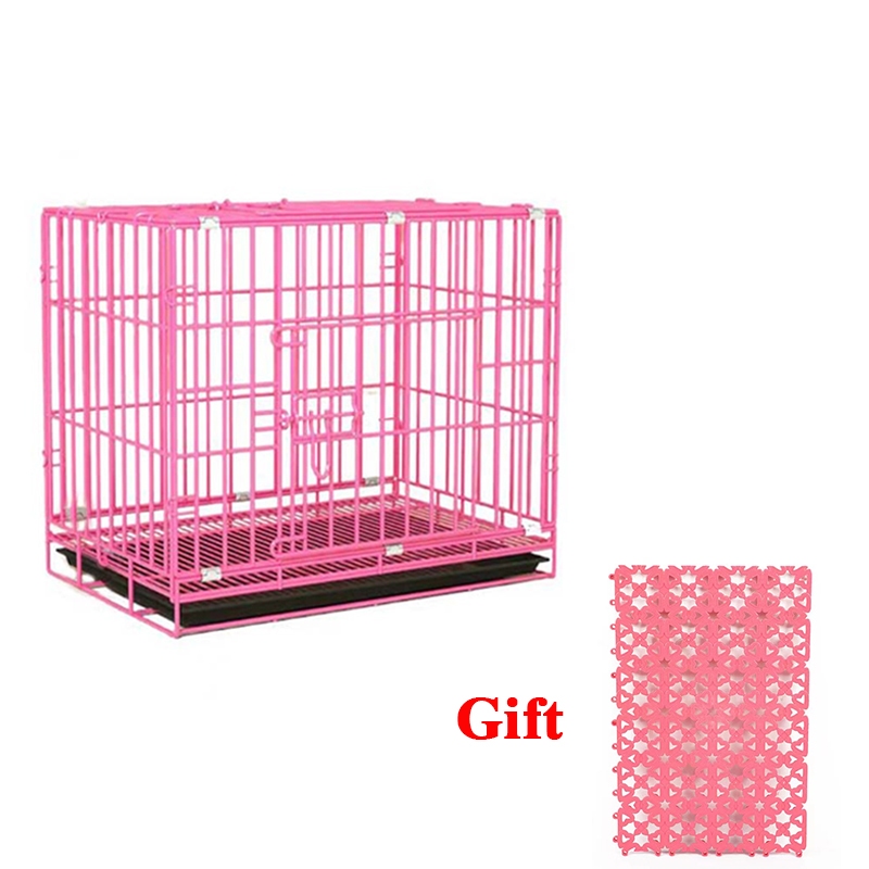 Dog Cage with Poop Tray Heavy Duty Pet Collapsible Cage Foldable Pet Cage