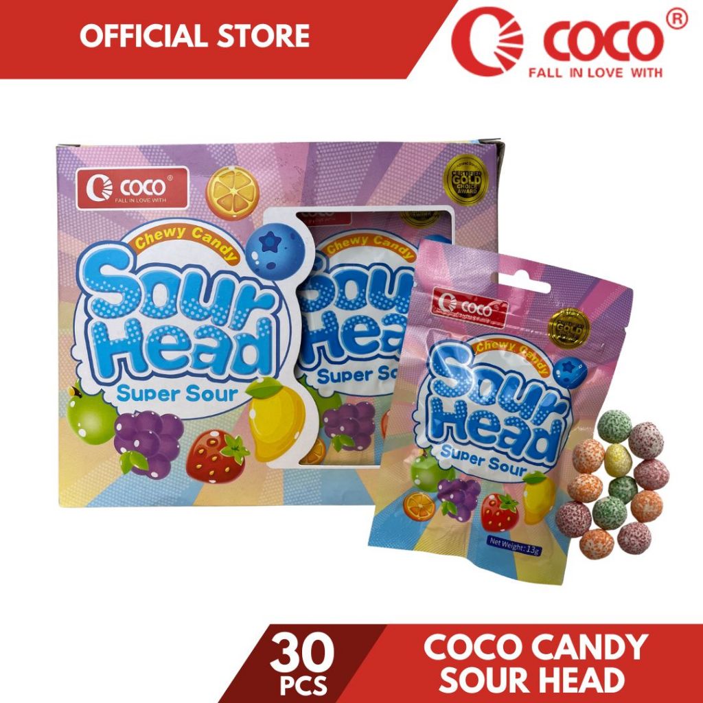 COCO Candy Sour Head Chewy Candy 30pcs Per Inner Box Shopee Philippines