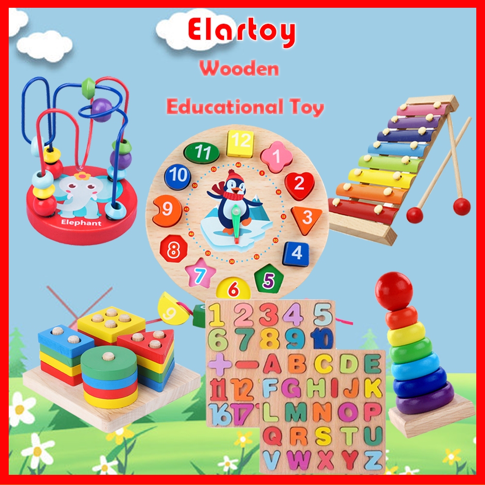 Wooden Educational Toys For Baby Shape Sorter Jigsaw Puzzle Toddler