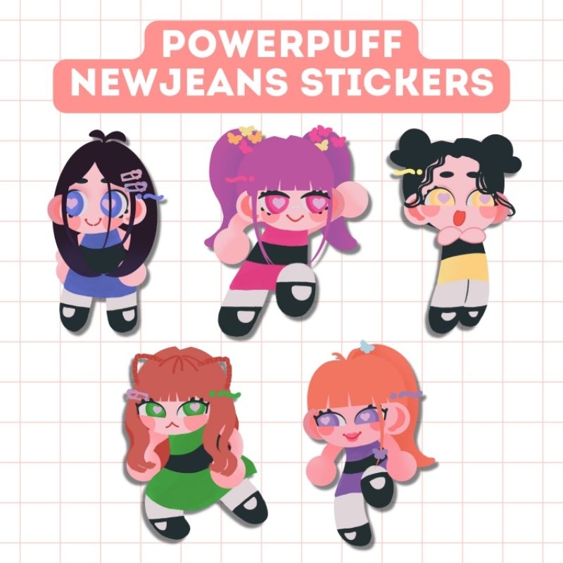 NEW JEANS POWERPUFF GIRLS STICKER SET | Shopee Philippines