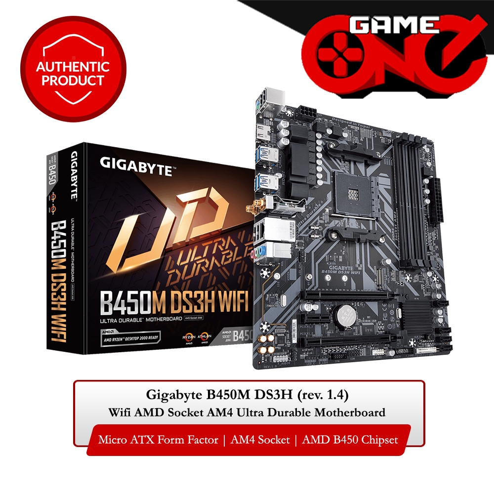 Gigabyte amd b450m online ds3h