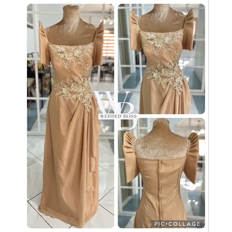 Mestiza Filipiniana — Mother / Principal Sponsor / Ninang Gown | Shopee ...