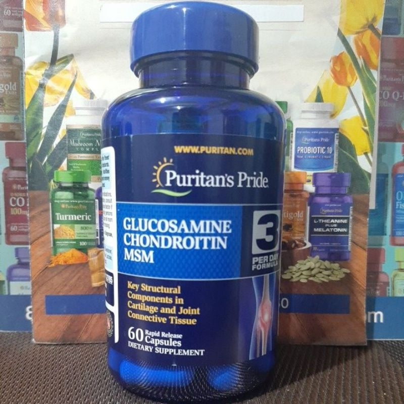 Glucosamine Chondroitin MSM 60 Capsules w/ Free 1 sachet Organic green tea Shopee Philippines