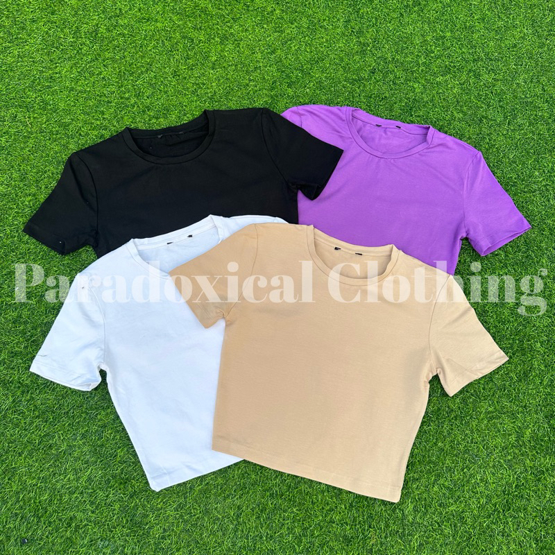 Zara Basic Crop Tee Top Shopee Philippines