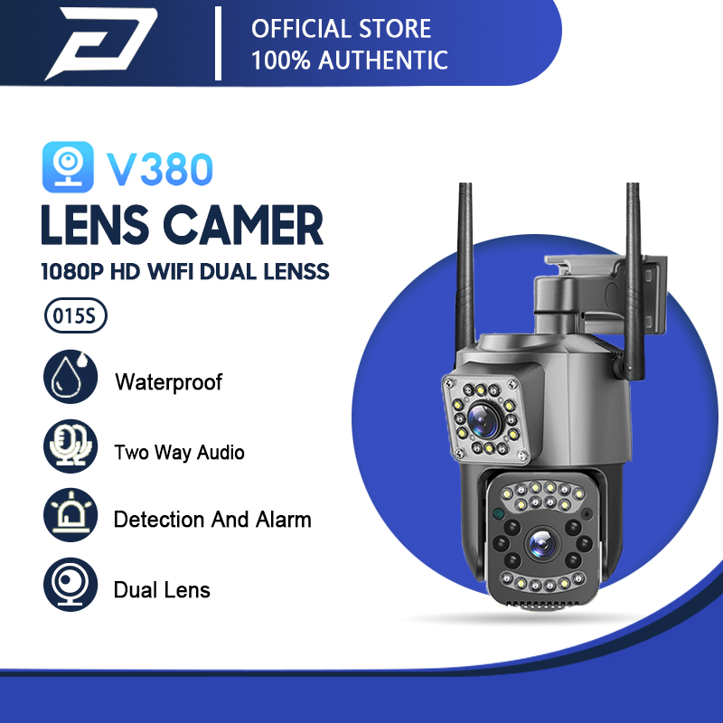 V380 Q15S HD 1080P CCTV Camera Dual lens outdoor waterproof 360 with ...