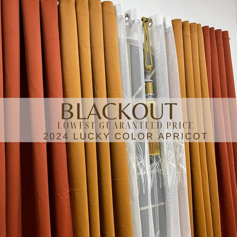 2024 Lucky Color Apricot BLACKOUT Curtain Shopee Philippines   Ph 11134207 7r98y Lnzxlkfiriaxd2