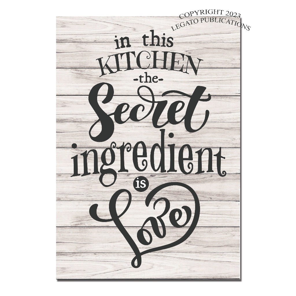 Wall Decor Home Decor SECRET INGREDIENT Kitchen Wood Sign Rustic Retro
