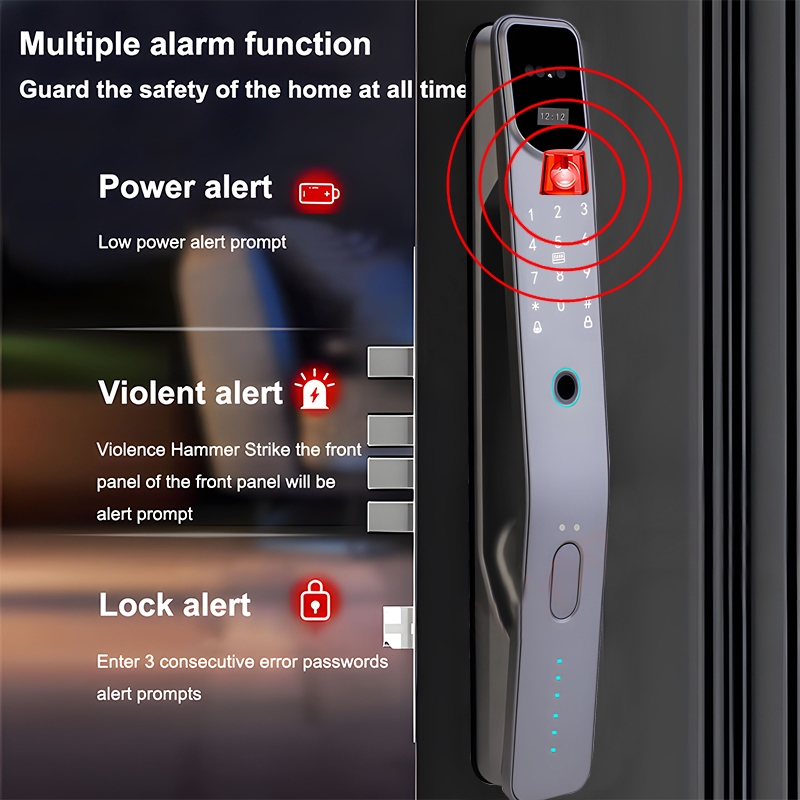 Smart Automatic Door Lock Wifi Tuya 3D Face Recognition Locks With ...