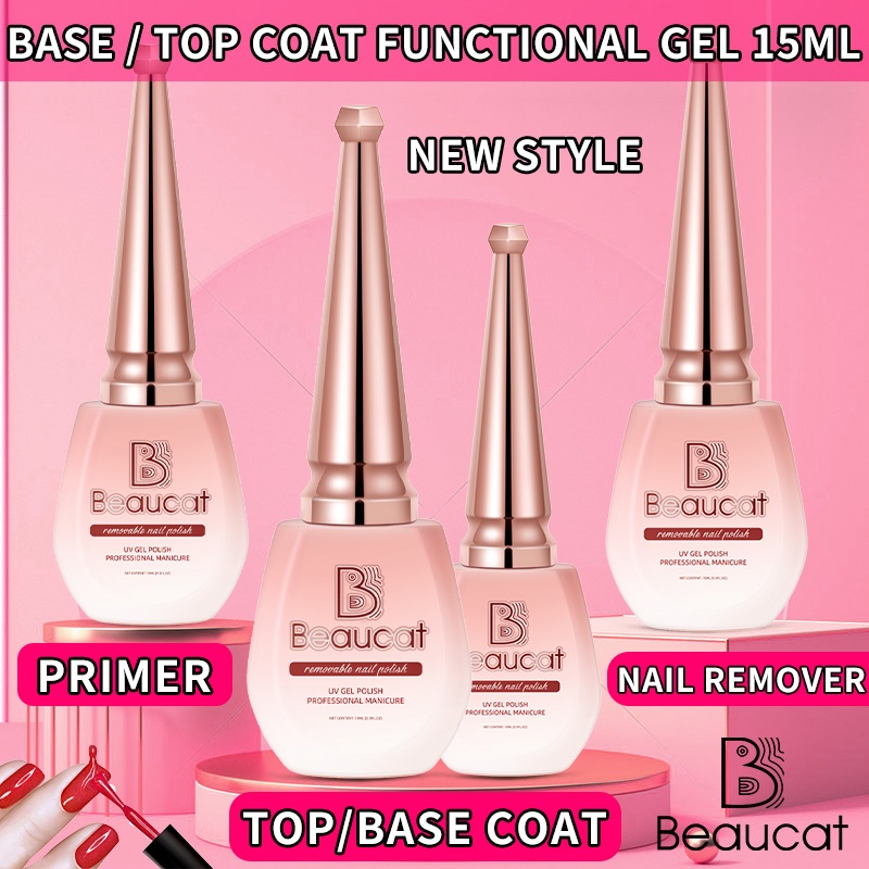 Beaucat Top/Base Coat Matte Top coat Primer/Blooming Gel/remover
