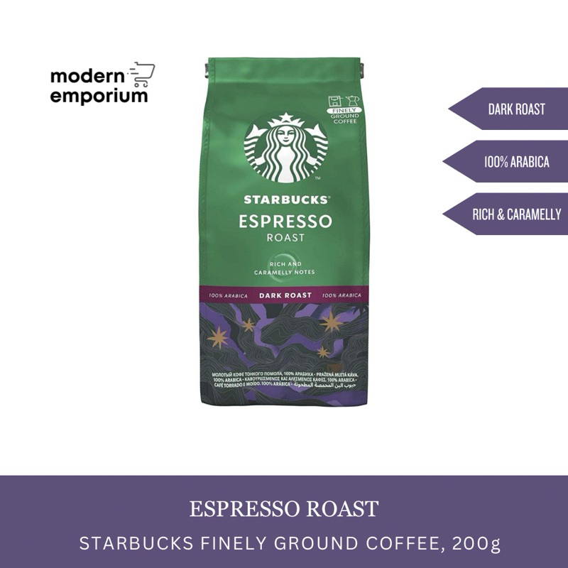 Starbucks Finely Ground Coffee Espresso Roast Pike Place 200g