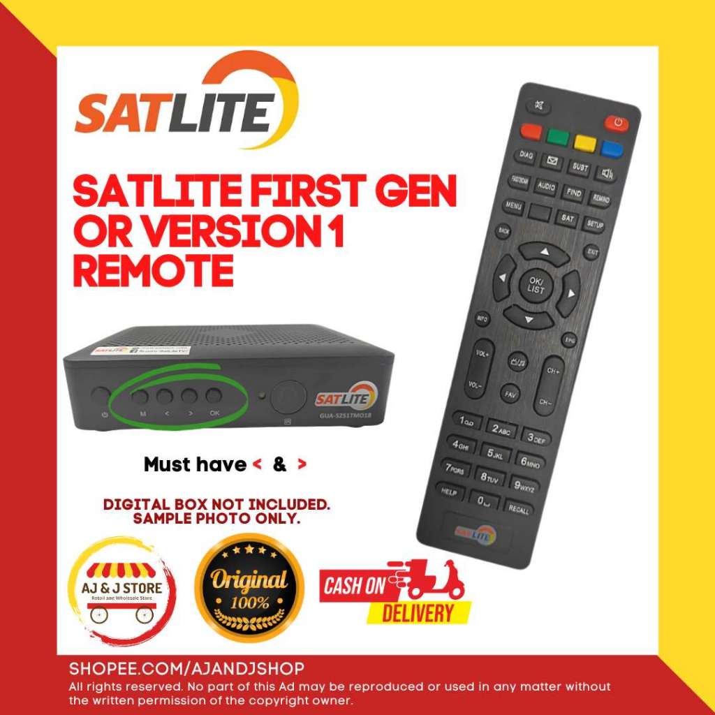 SATLITE FIRST GENERATION OR VERSION 1 REMOTE (REFURBISH & Original ...