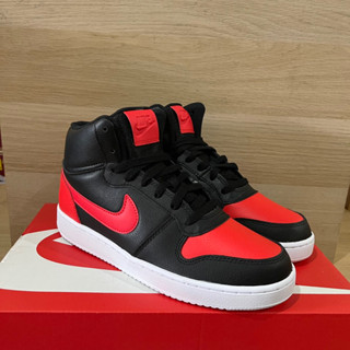 Nike ebernon mid sale black and red